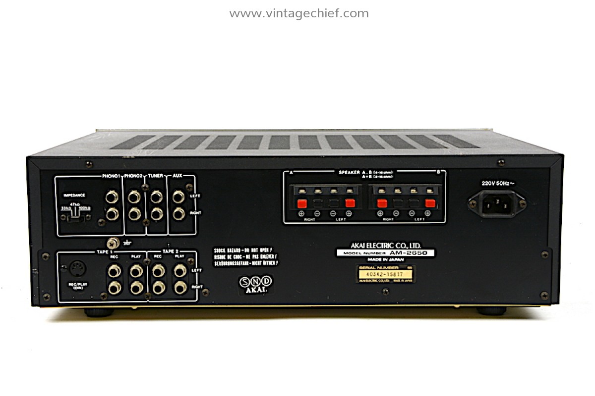 Akai AM-2650 Amplifier | VU Meters | 2 x Phono | Stereo | Vintage
