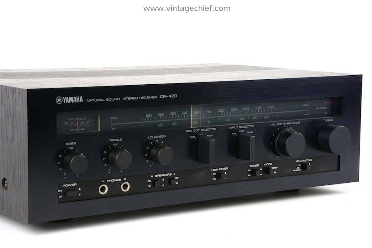 Vintage Yamaha CR420 Stereo Receiver Black Phono