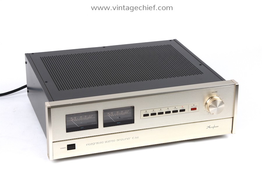 High End Accuphase E 305 Amplifier Manual 2 X 130 Watt Serviced Vu Meters Phono Mm Mc Vintage