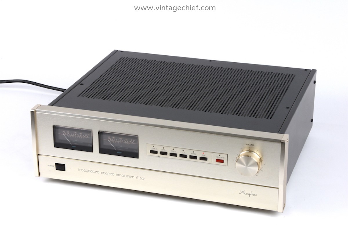 High End Accuphase E 302 Amplifier 2 X 1 Watt Phono Mm Mc Vu Meters Audio Hifi