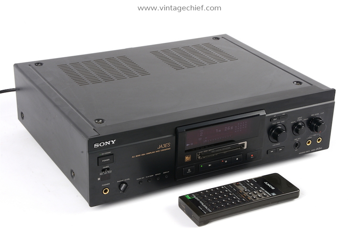 High End Sony MDS-JA3ES MiniDisc Recorder + Remote Control