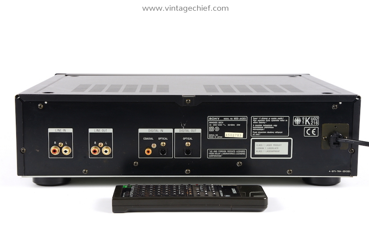 High End Sony MDS-JA3ES MiniDisc Recorder + Remote Control | Sony