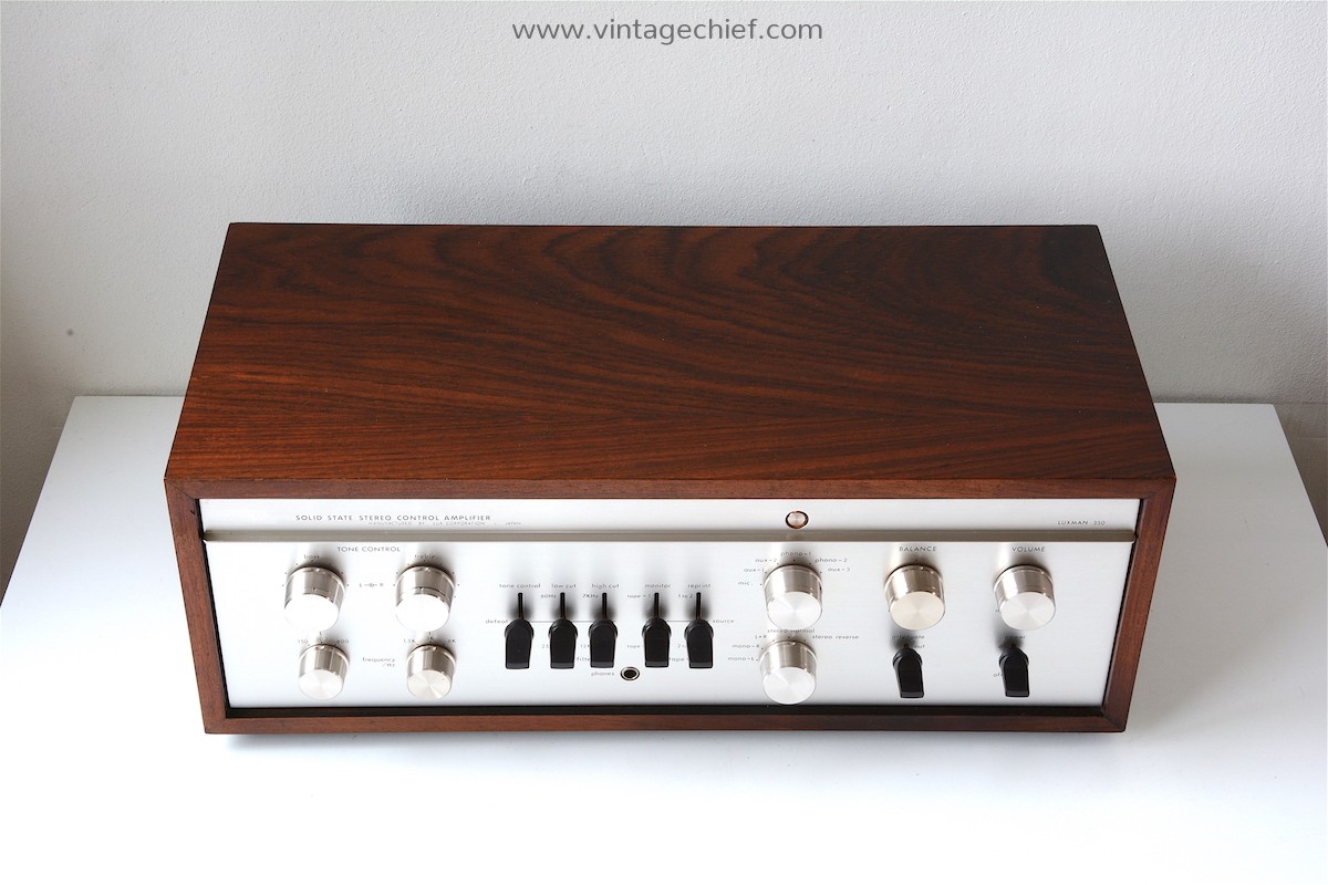 High End Vintage Luxman CL-350 Preamplifier | Wooden Case | Phono