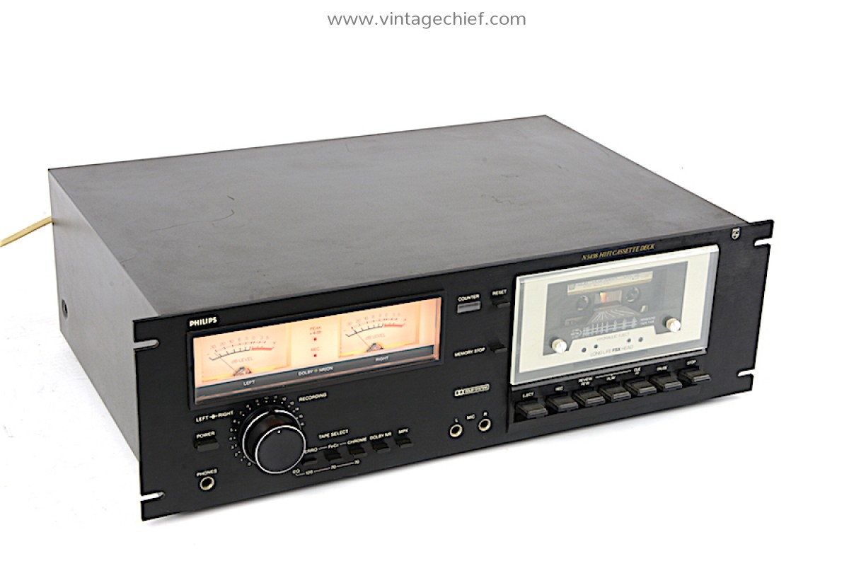 Philips N5438 Cassette Deck VU Meters Vintage