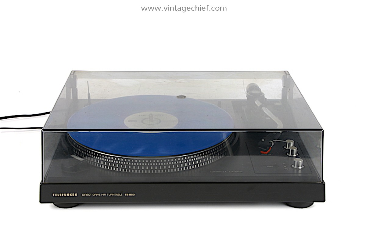 Telefunken TS 850 Direct Drive Turntable + Dust Cover + Cartridge Vintage