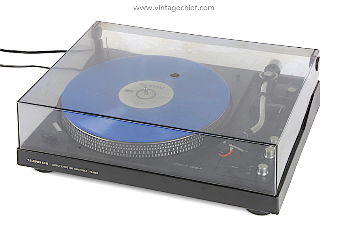 Telefunken TS 850 Direct Drive Turntable + Dust Cover + Cartridge Vintage
