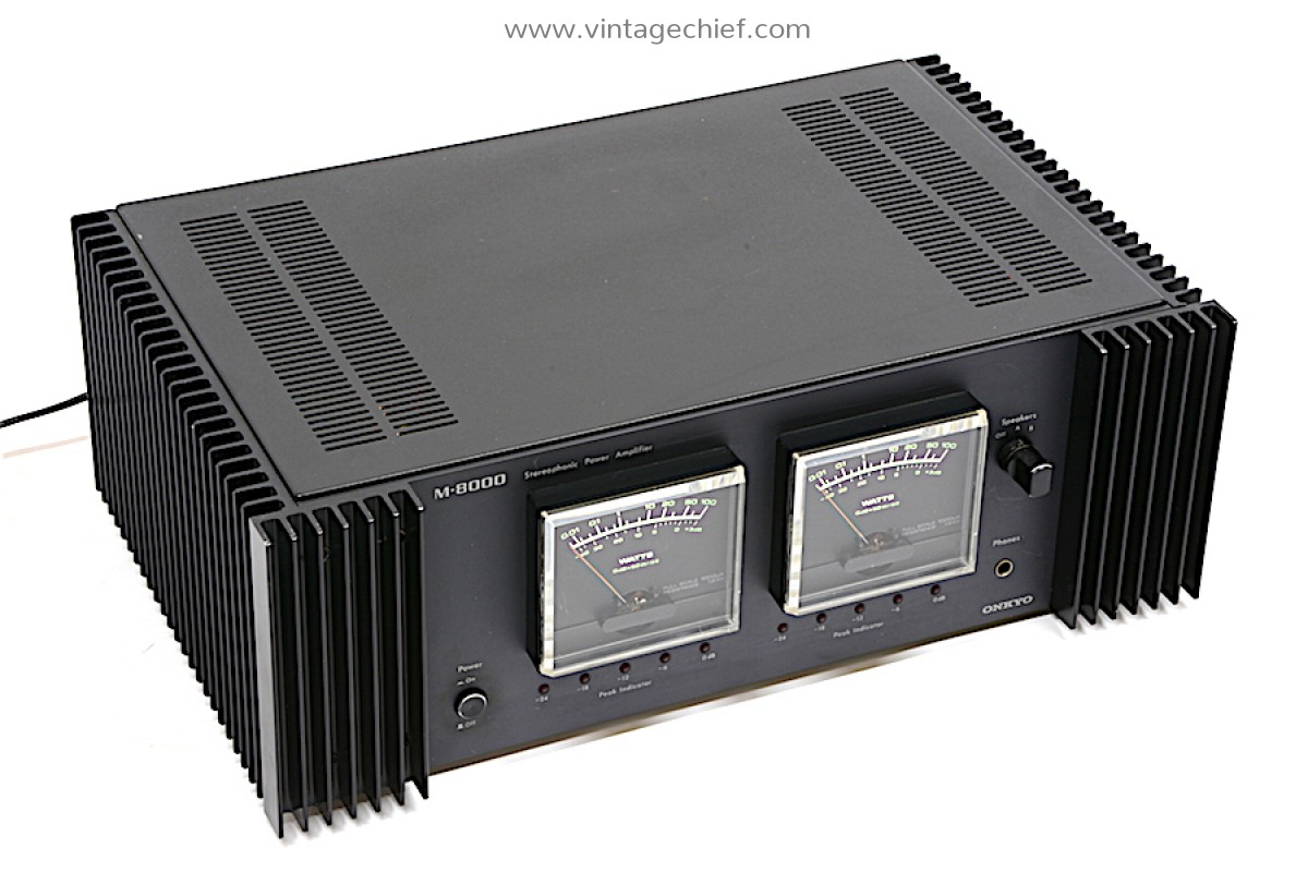 Onkyo M-8000 Power Amplifier | VU Meters | Vintage | Stereo | Onkyo Power  Amp