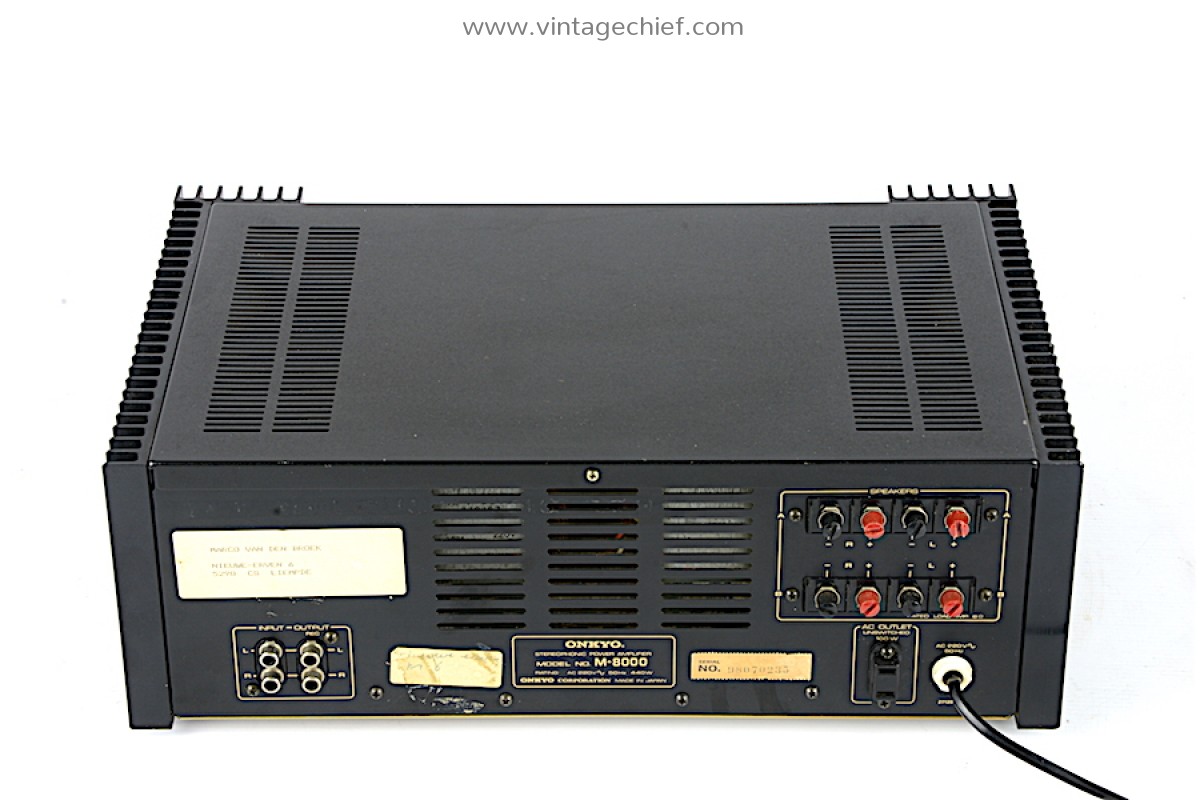 Onkyo M-8000 Power Amplifier | VU Meters | Vintage | Stereo | Onkyo Power  Amp