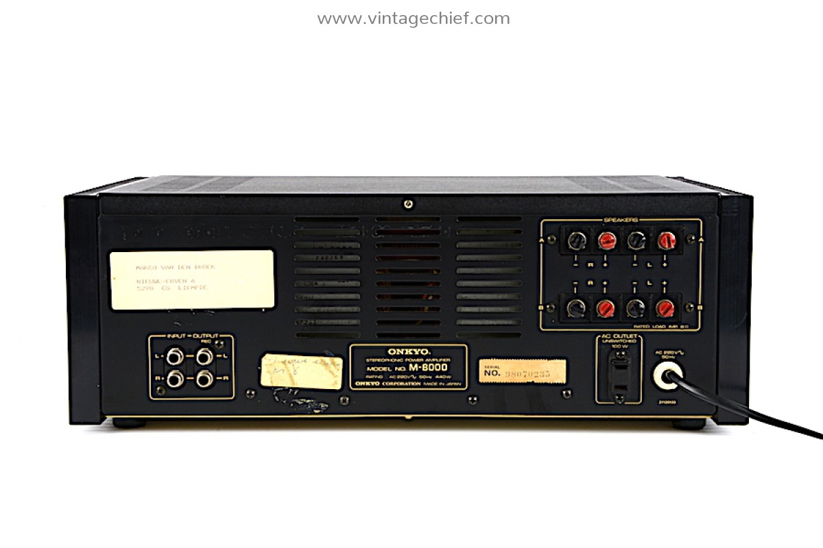 Onkyo M-8000 Power Amplifier | VU Meters | Vintage | Stereo | Onkyo Power  Amp