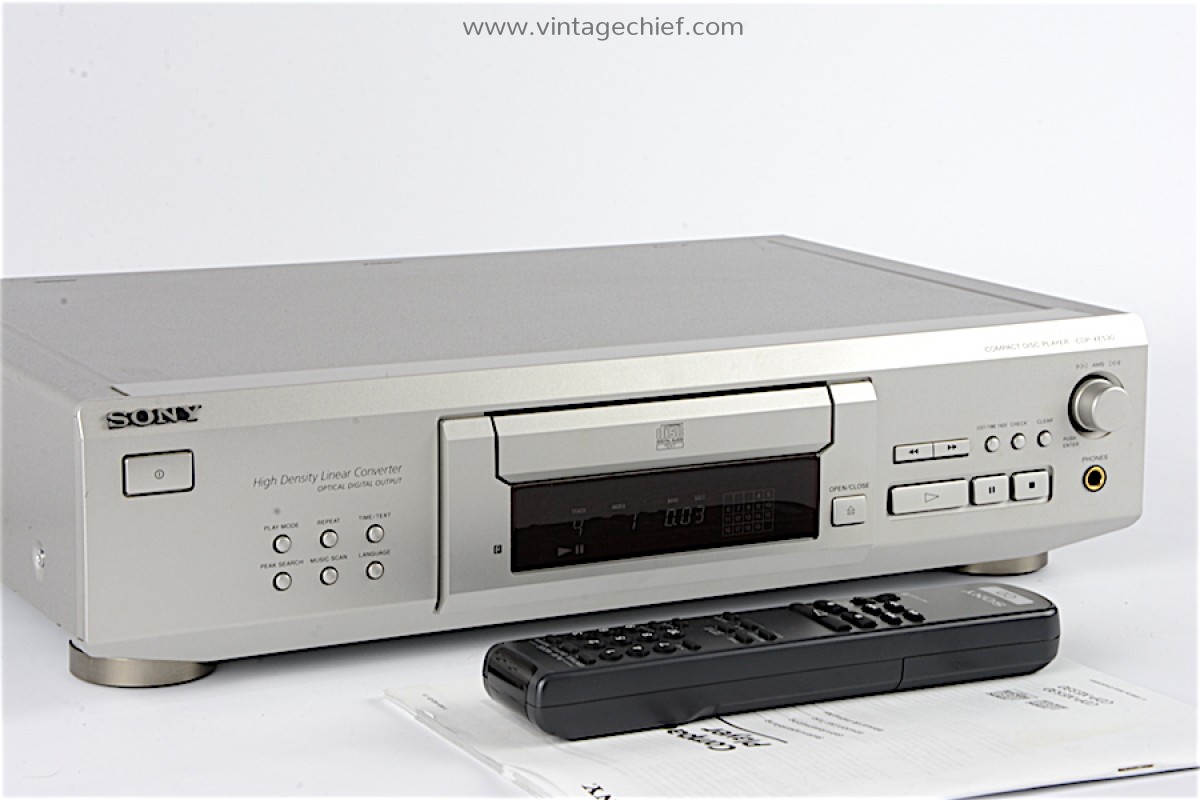 D-1 ソニー ステレオ システムコンポ オーディオ CDプレイヤー チューナー Sony CDP-XE530 CD Player + Remote Control + Manual | Silver
