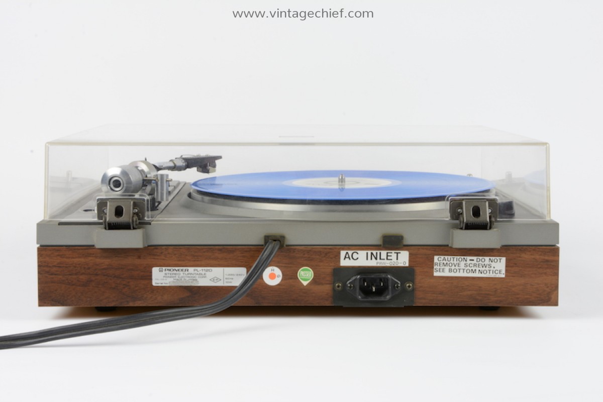 Vintage 1976 Pioneer PL-112D Belt Drive Turntable + AT Cartridge. Made In Japan