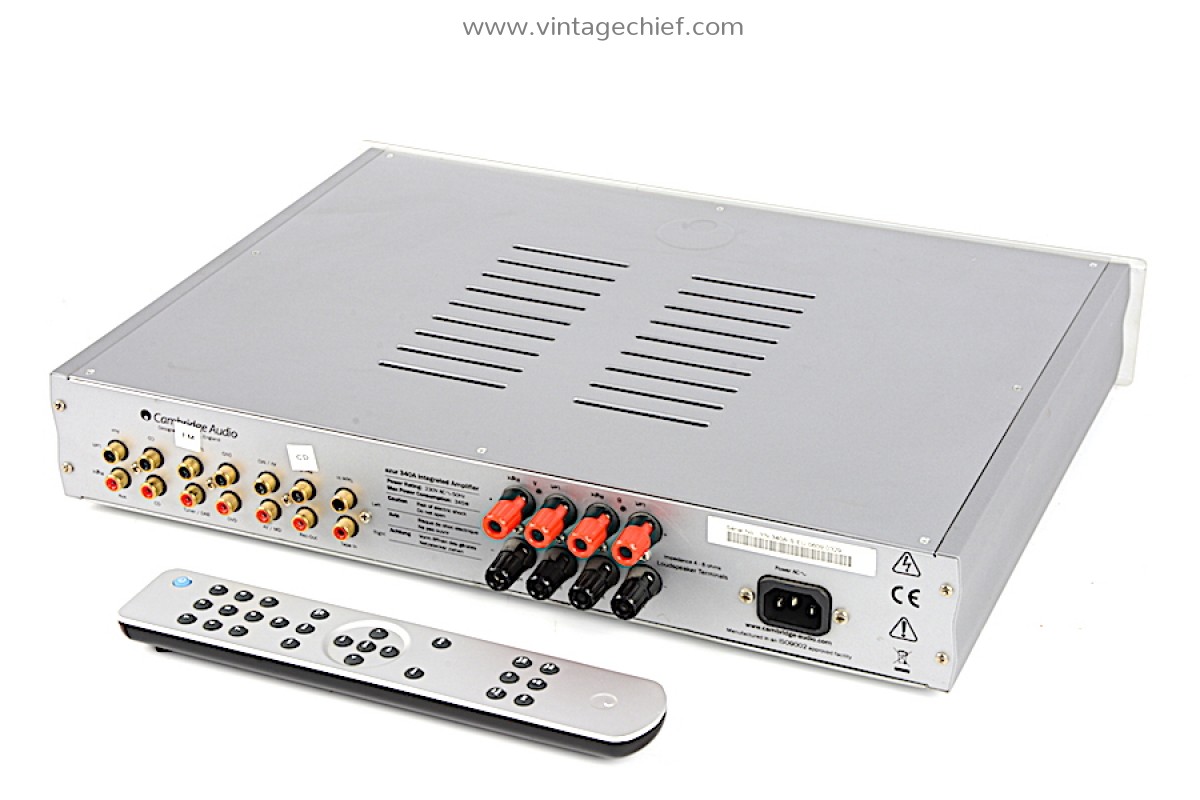 Cambridge Audio Azur 340A Amplifier + Remote Control Stereo Silver