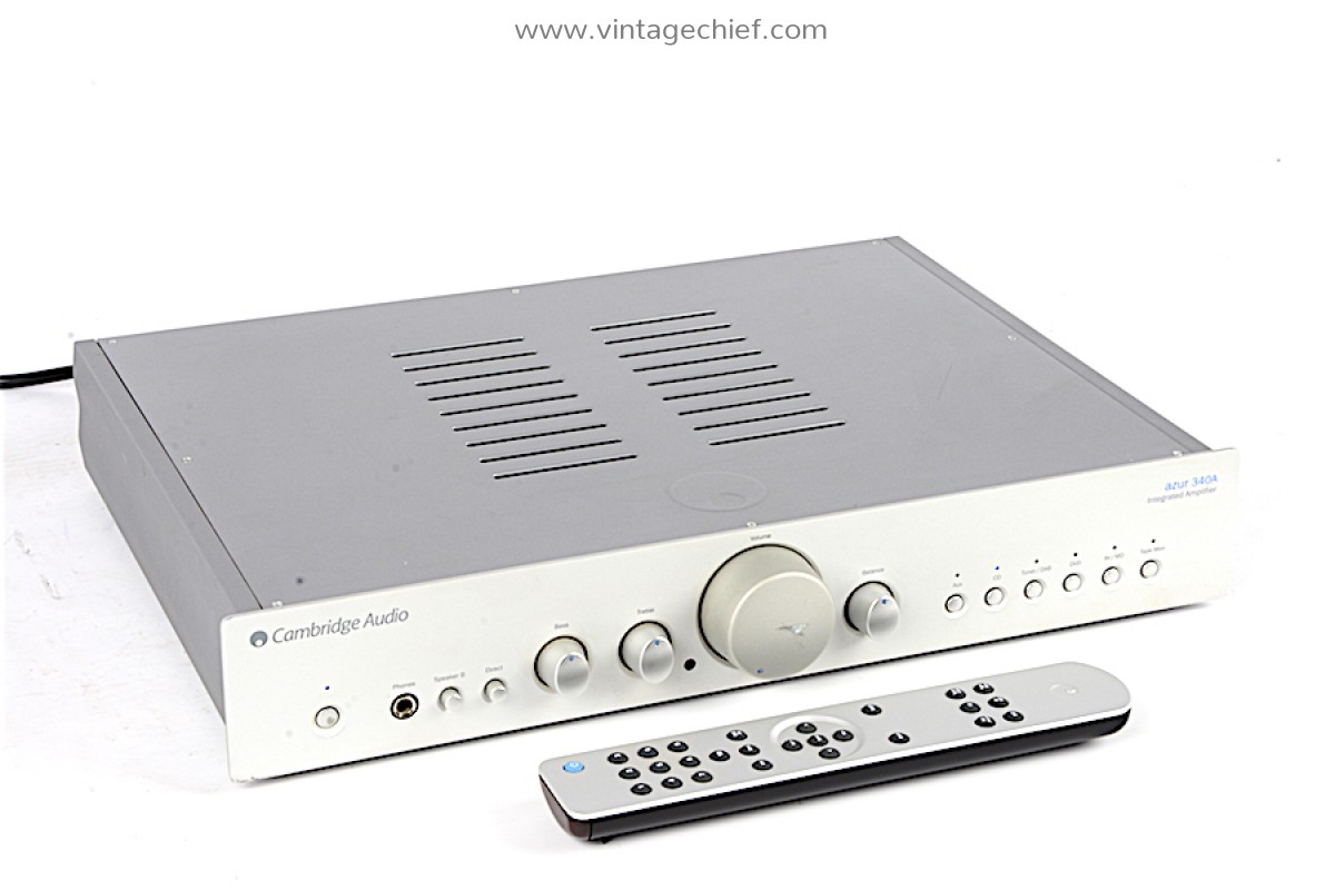 Cambridge Audio Azur 340A Amplifier + Remote Control Stereo Silver