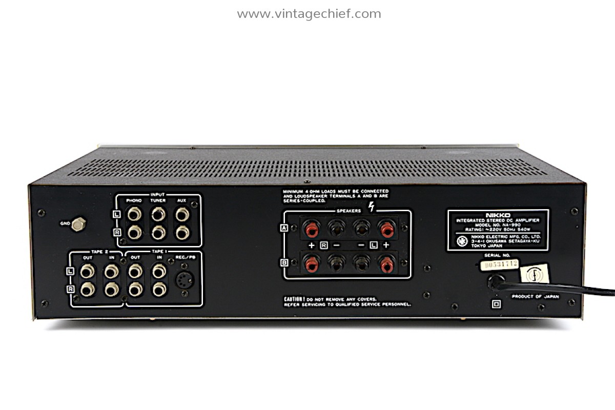 Nikko NA-990 Amplifier | Serviced | 2 x 100 Watt | Phono MM MC