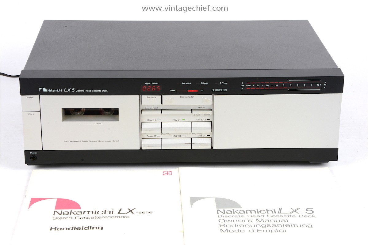 High End Serviced Nakamichi LX5 Cassette Deck + Box + Manual 3 Head
