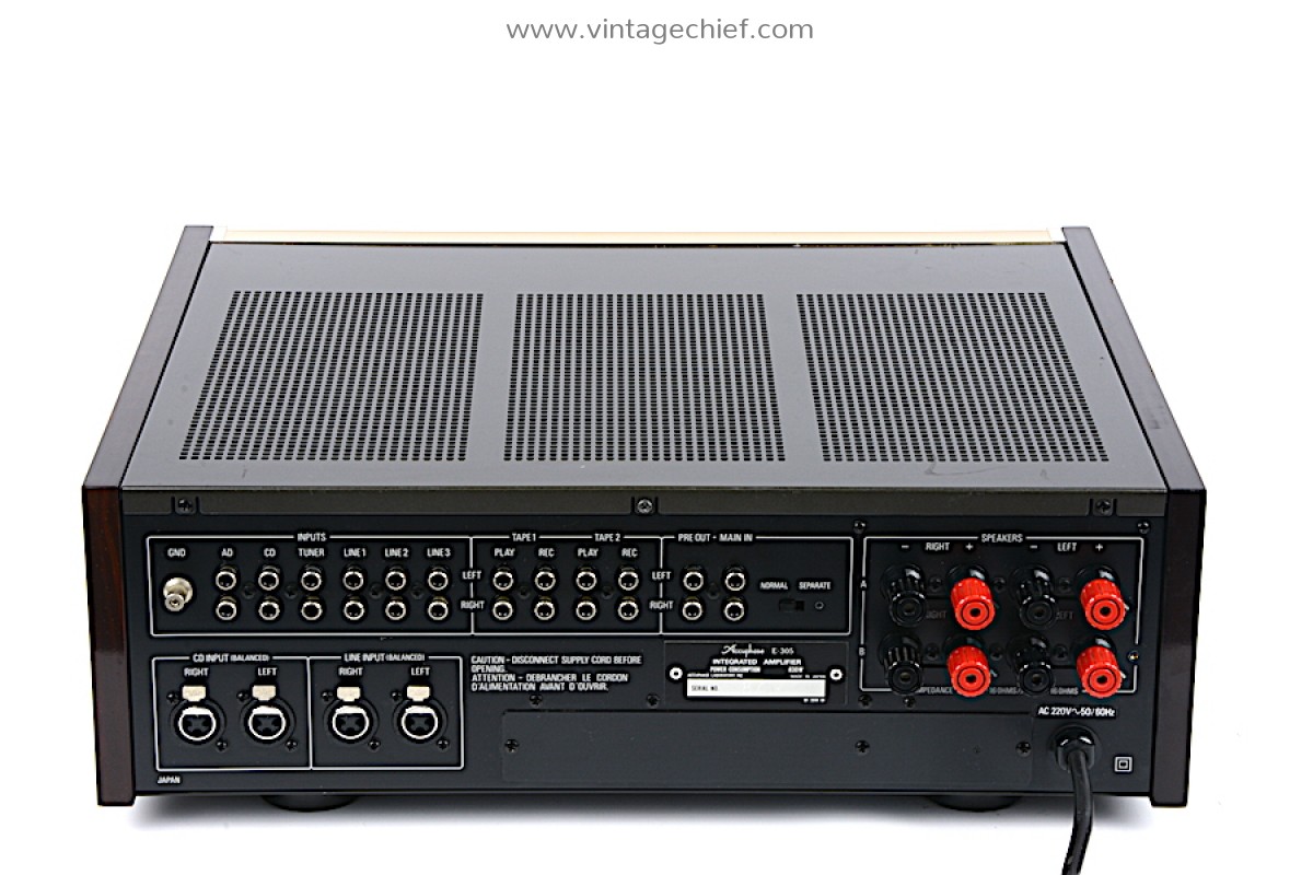 High End Accuphase E 305 Amplifier Manual 2 X 130 Watt Serviced Vu Meters Phono Mm Mc Vintage