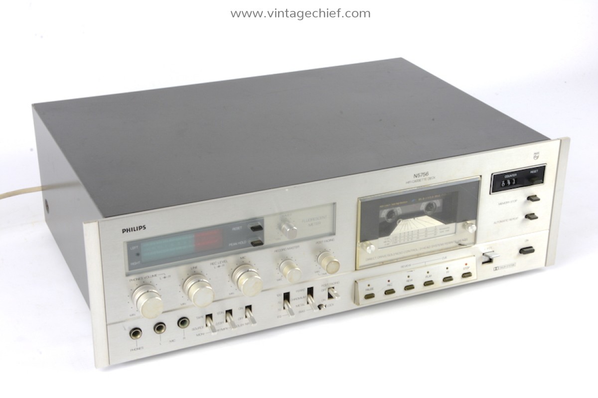 Philips N5756 Cassette Deck 3Head Dolby B Vintage