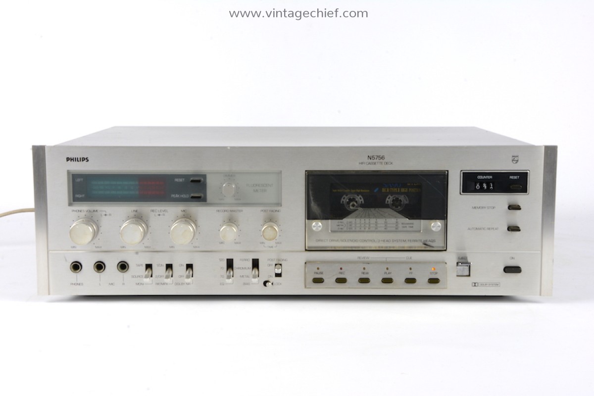 Philips N5756 Cassette Deck 3Head Dolby B Vintage