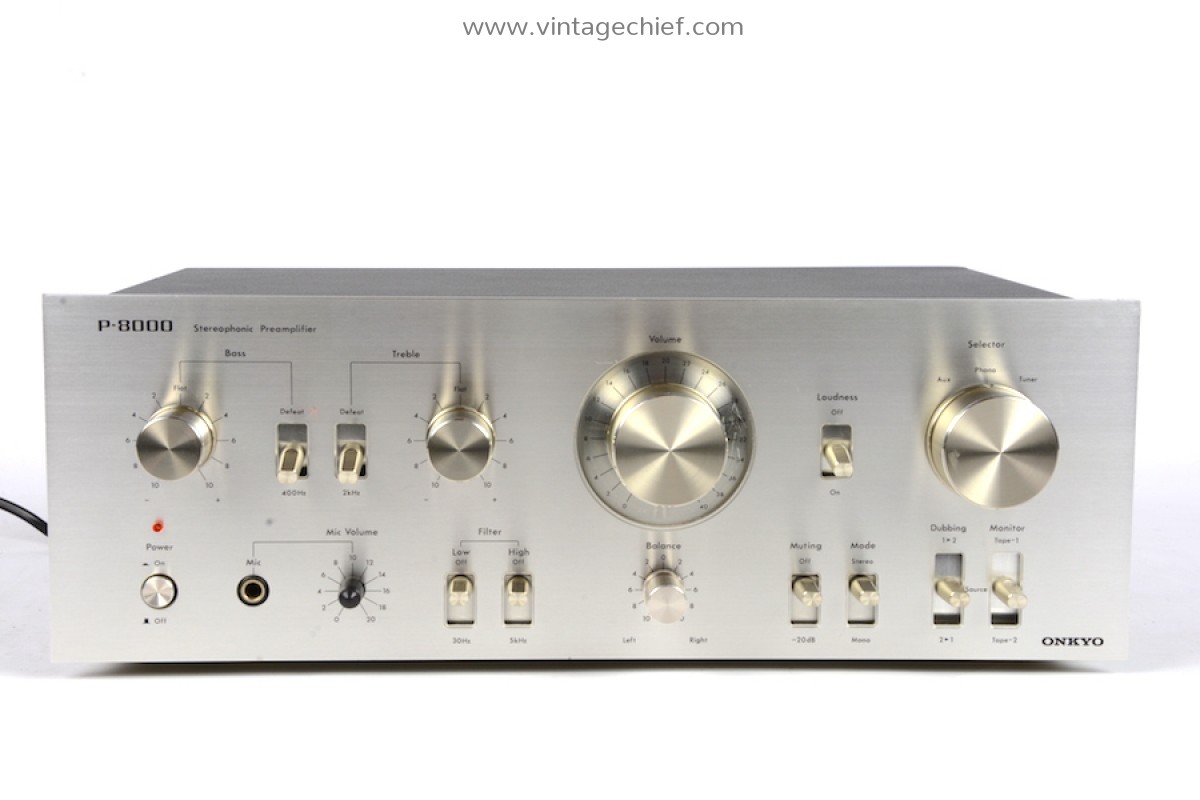 Vintage Onkyo P 8000 Stereo Preamplifier Phono Preamp