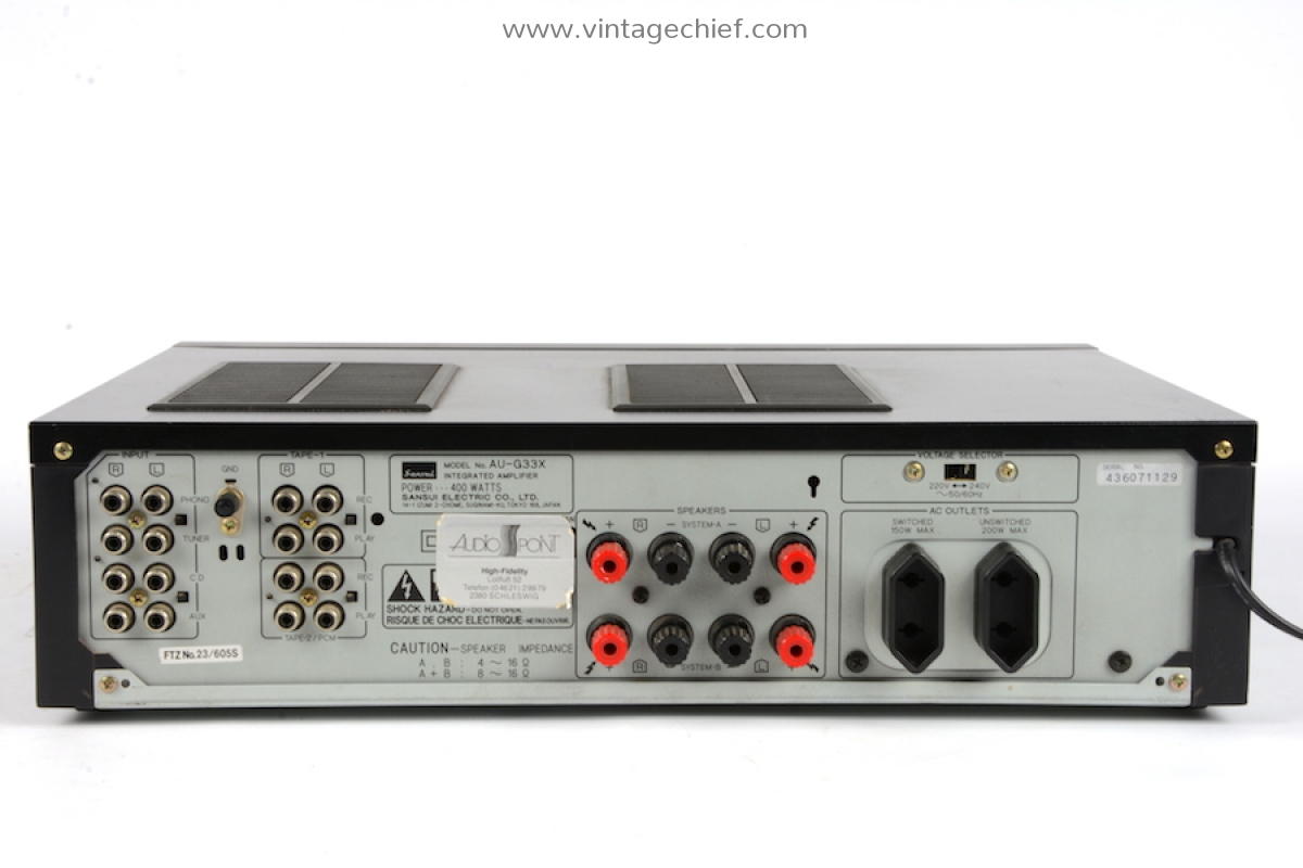 Sansui AU-G33X Integrated Stereo Amplifier | 2 x 45 Watt | Phono