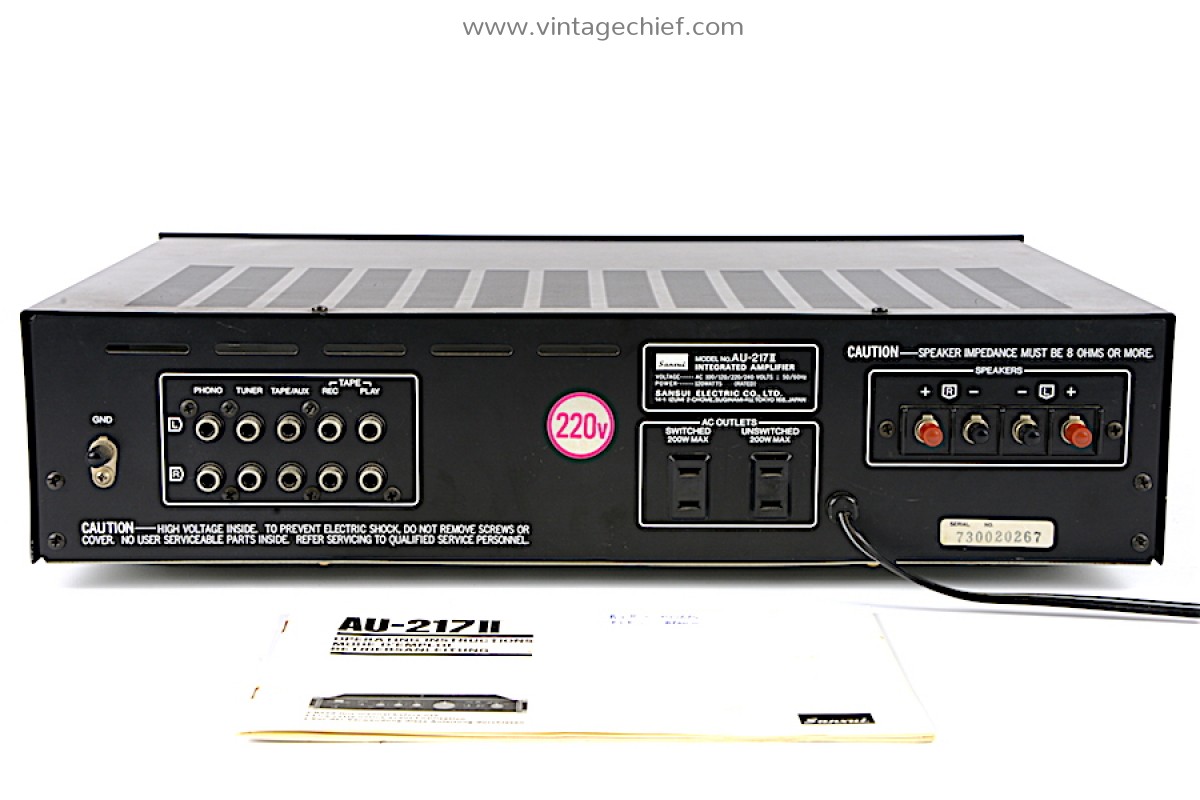 Sansui AU-217 II Amplifier + Manual | 2 x 40 Watt | Phono