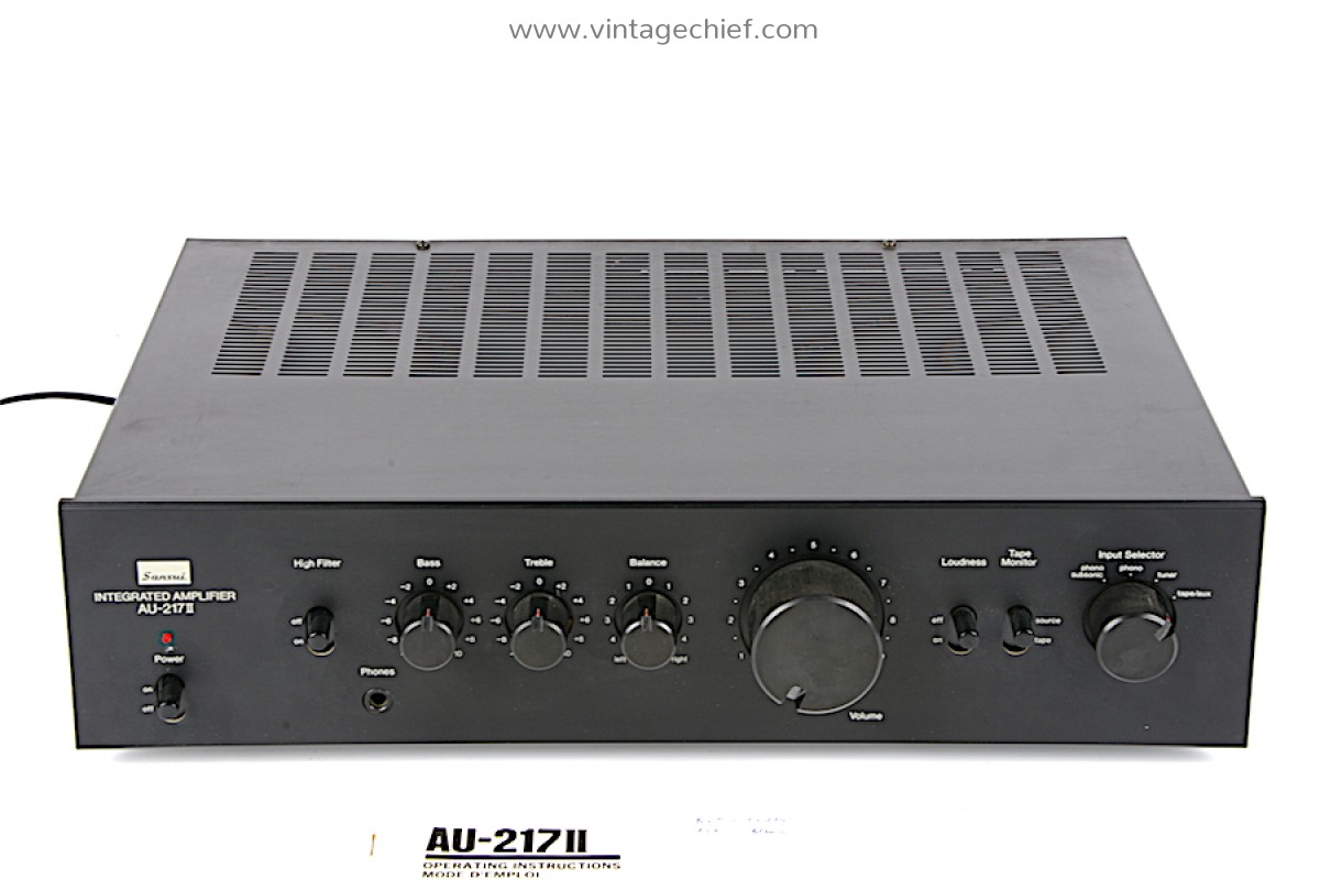 Sansui AU217 II Amplifier + Manual 2 x 40 Watt Phono Vintage