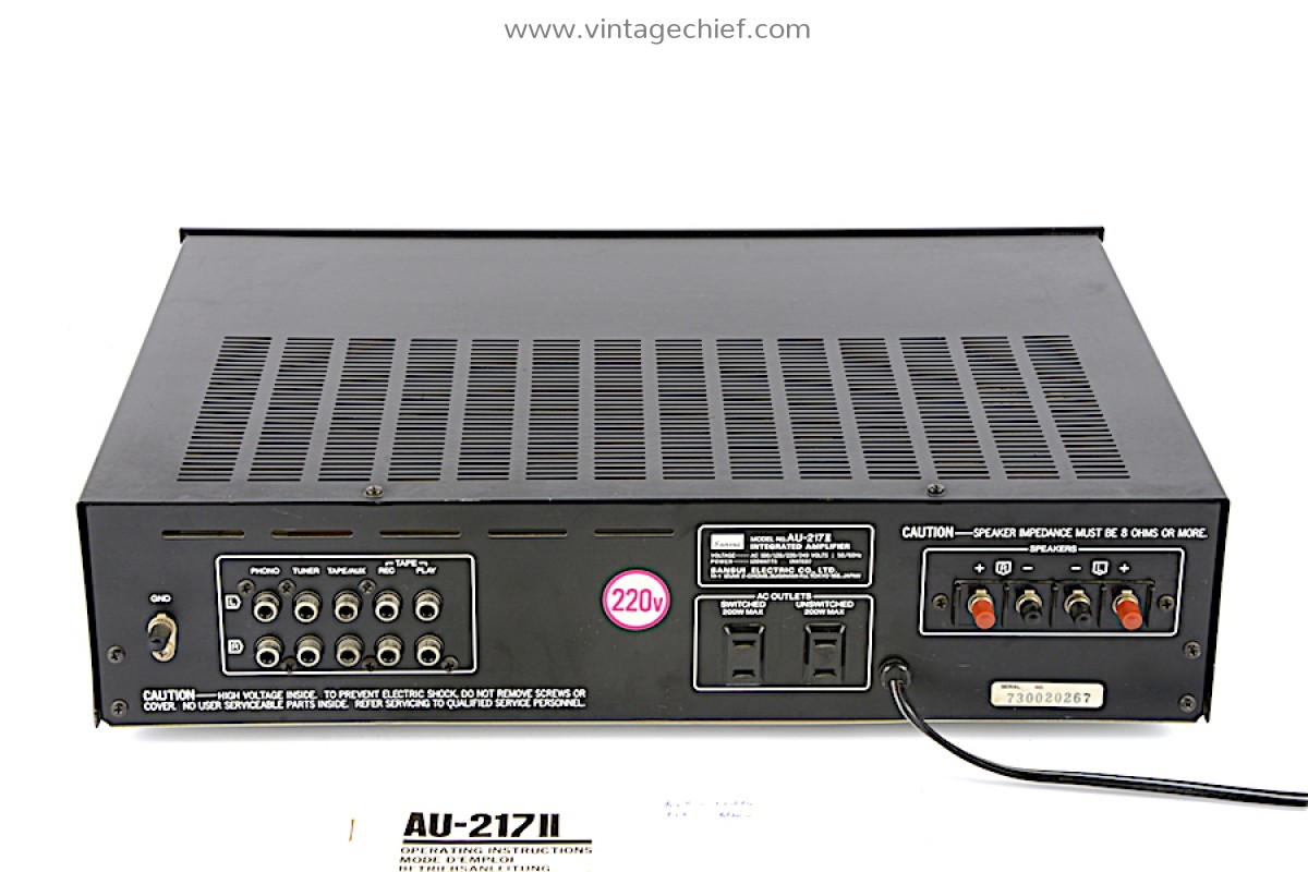 Sansui AU-217 II Amplifier + Manual | 2 x 40 Watt | Phono