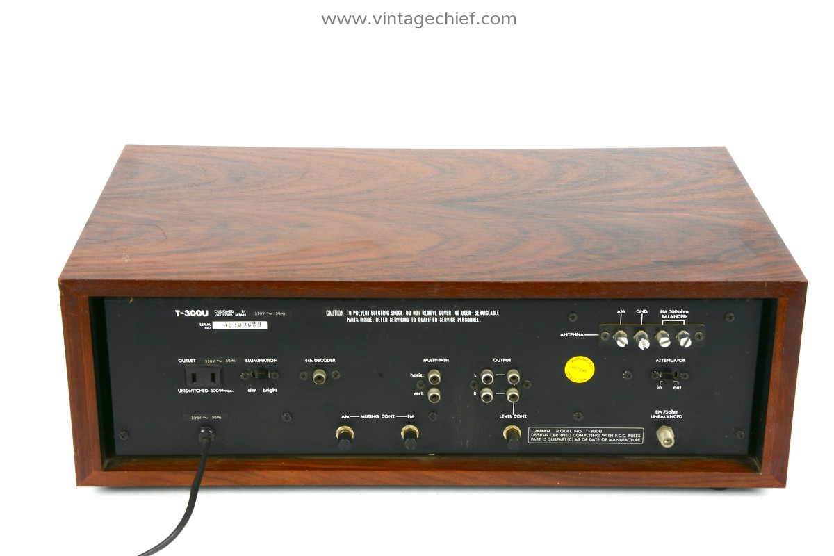 『美品』LUXMAN T-300V FM/AMチューナー Luxman T-300V FM AM Tuner + Manual | Wooden Case | Vintage | Radio