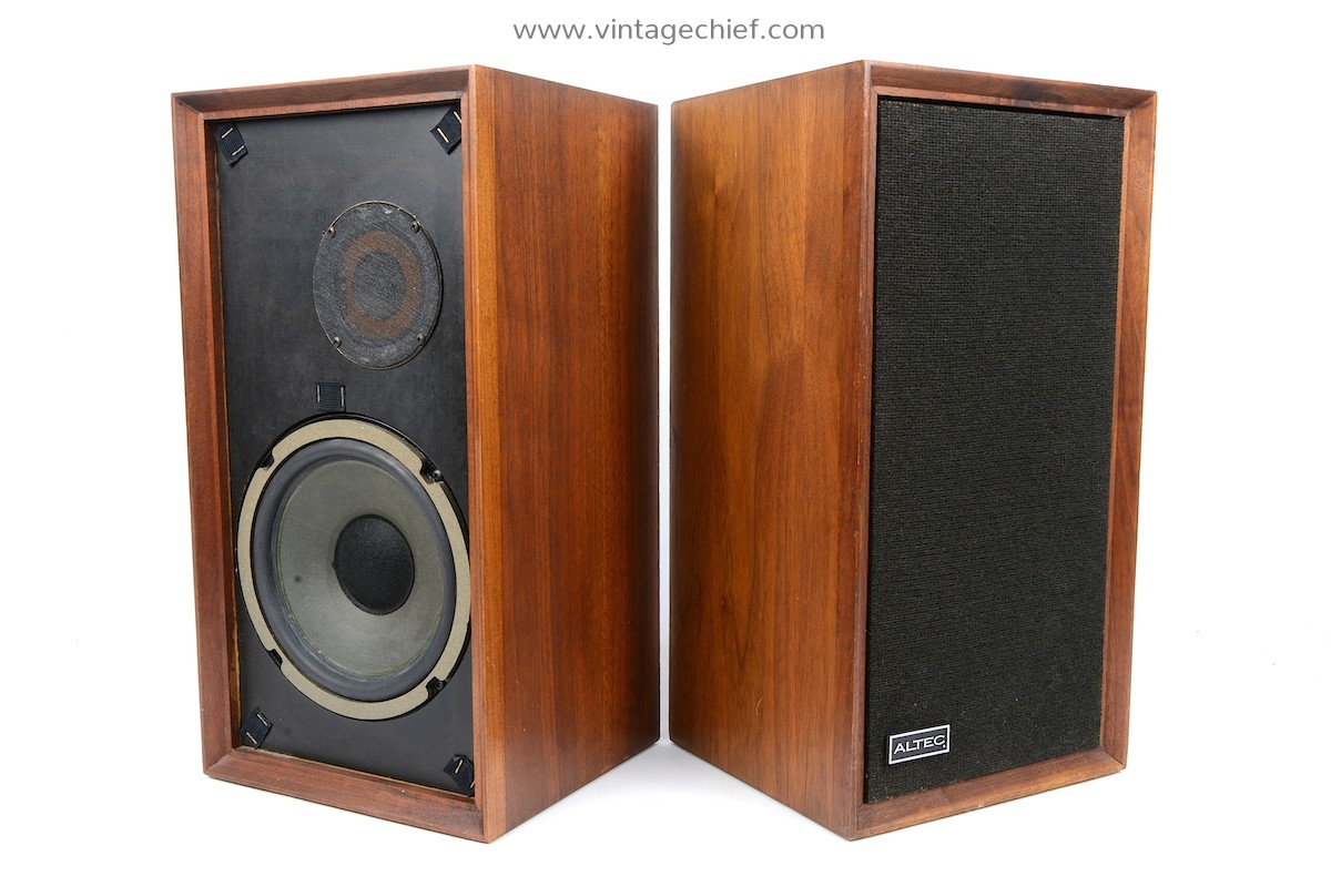 Altec Lansing 887A Capri Speakers Wooden Case 2 Way Speaker