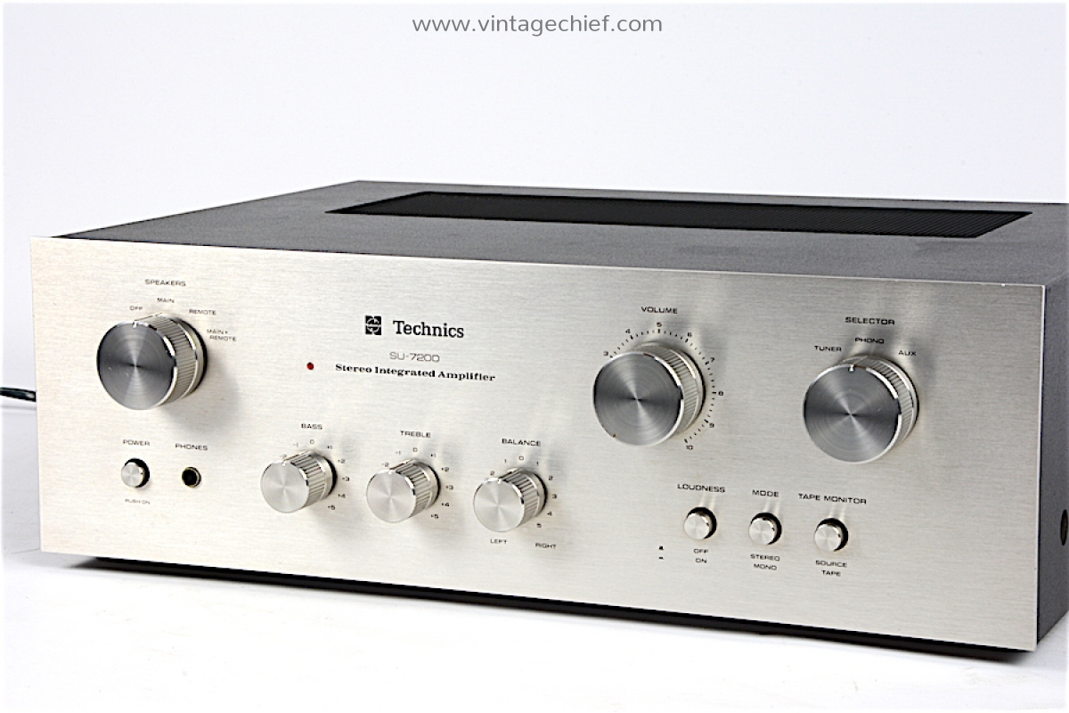M♦Technics 　SU-7200　ステレオ　プリメインアンプ Technics SU-7200 Amplifier - Phono - Vintage Audio - Stereo