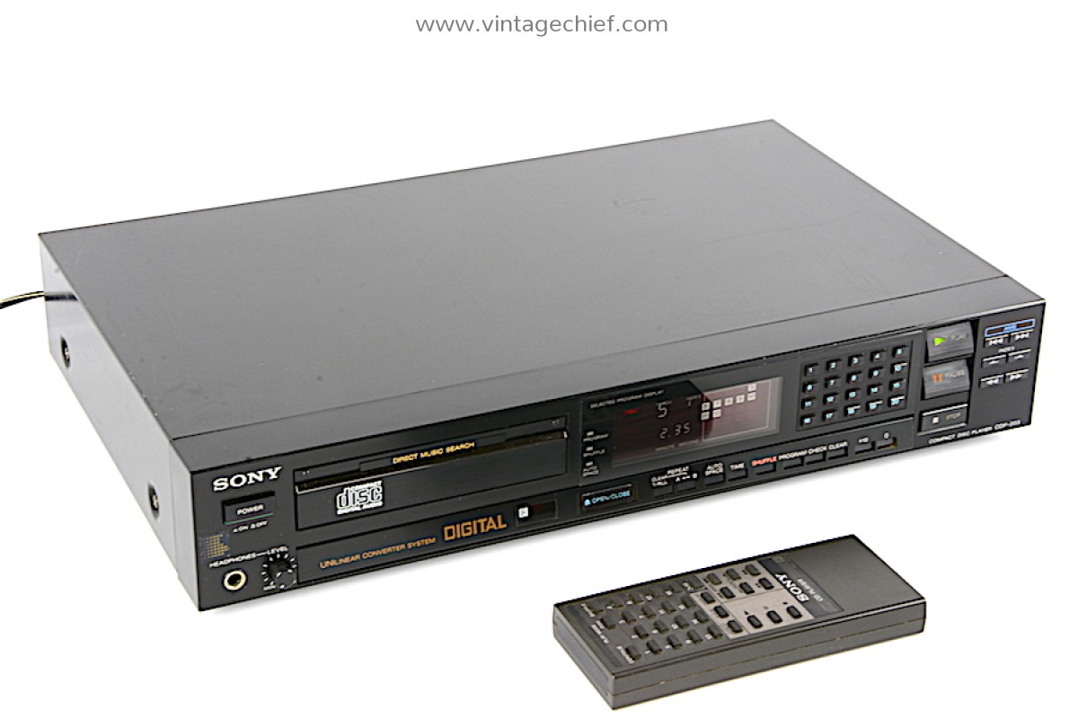 Sony CDP-203 CD Player + Sony RM-D250 Remote Control | Cdplayer