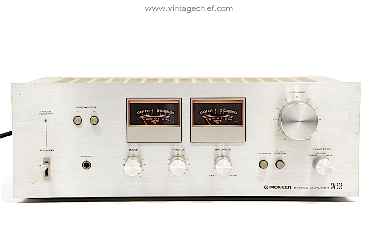 Pioneer SA-506 Amplifier | VU-meters | Phono | Stereo | Vintage