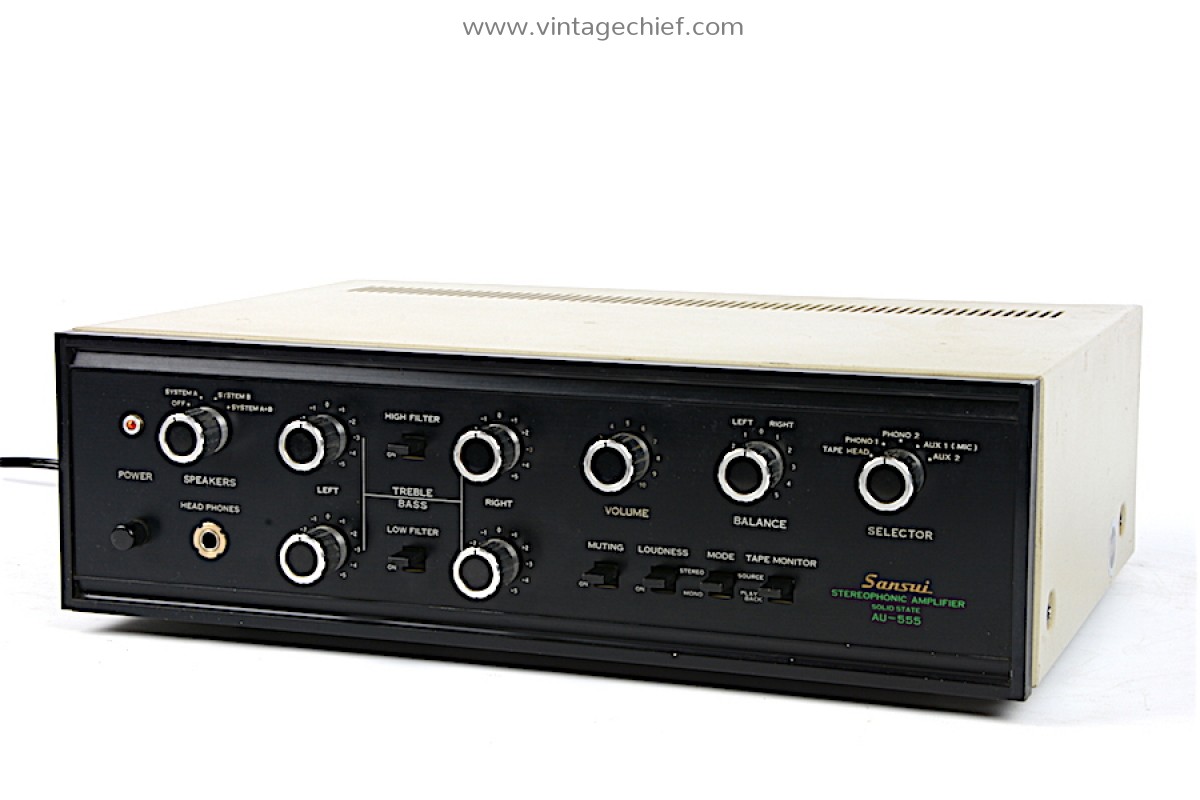 大人気新作 Sansui Vintage Serviced AU-555 Black | Phono | Amplifier ギター