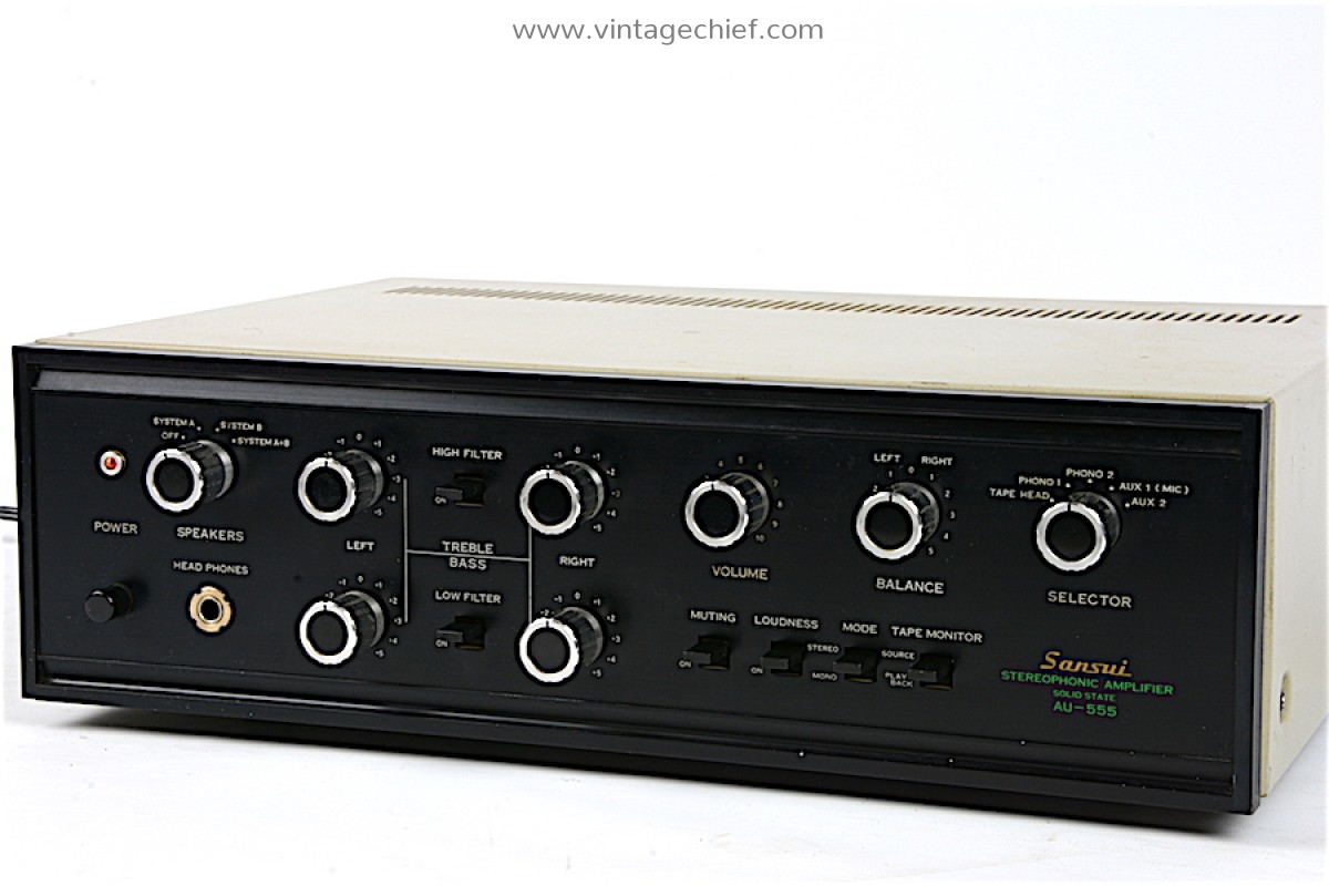 【正規取扱店】 | Amplifier AU-555 Sansui Vintage Serviced Phono Black | アンプ