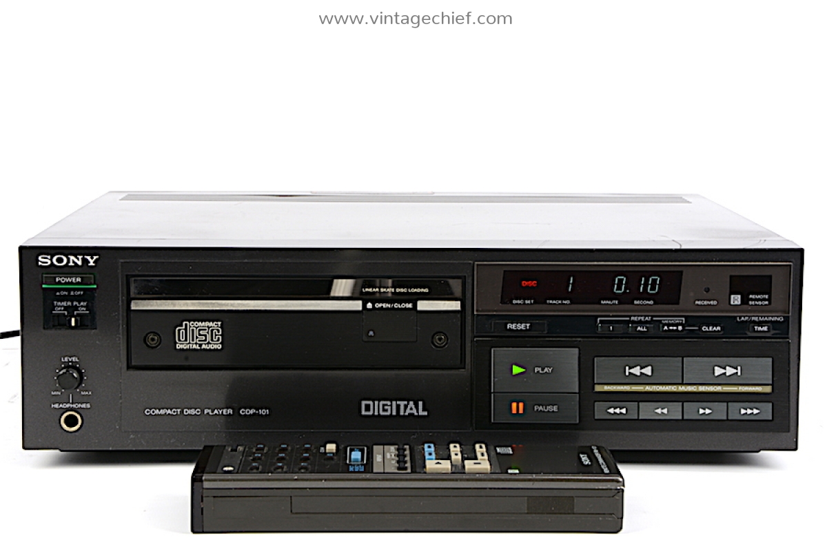 Classic Sony CDP101 CD Player + Sony RM101 Remote Control First CD