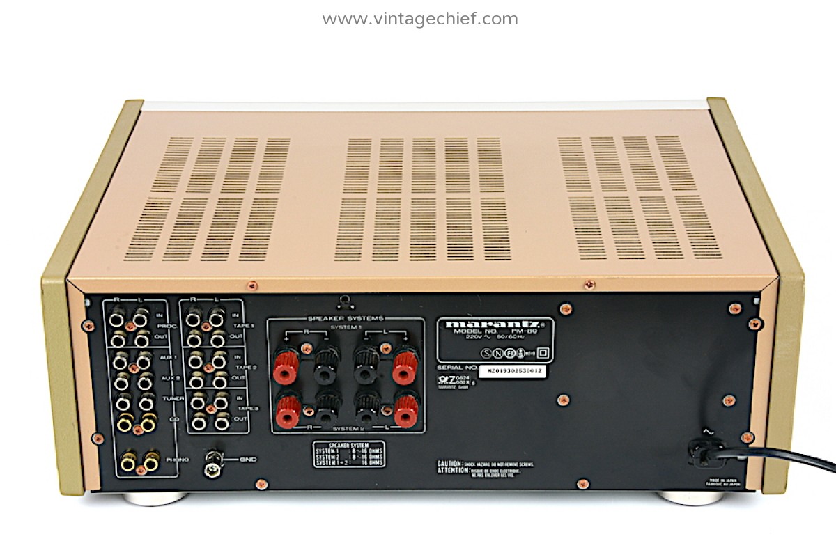 Audiophile Marantz PM-80 Integrated Stereo Amplifier | Champagne | ZAMAC  Side Panels