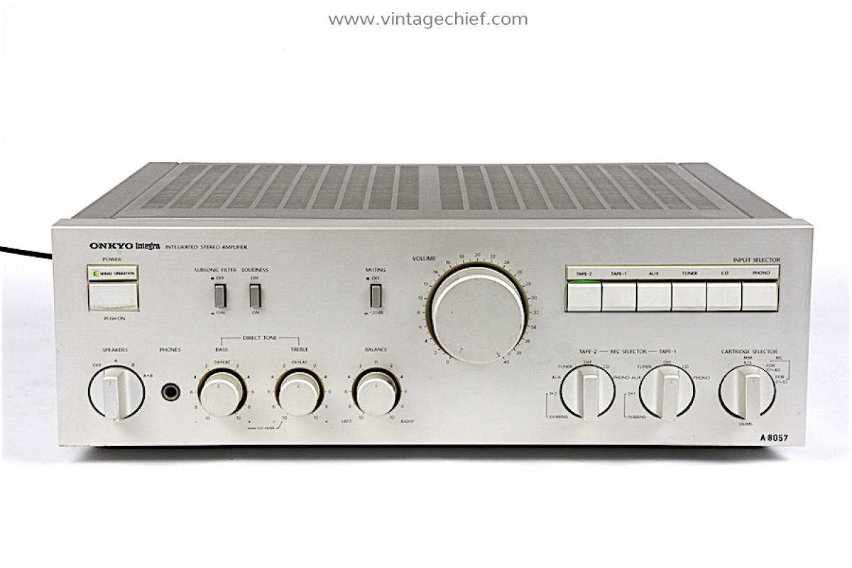 Onkyo Integra A-8057 Amplifier | Phono MM MC | Silver | Stereo