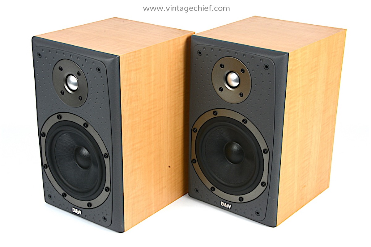 Bowers Wilkins DM303 Speakers with Speaker Grills Maple Color