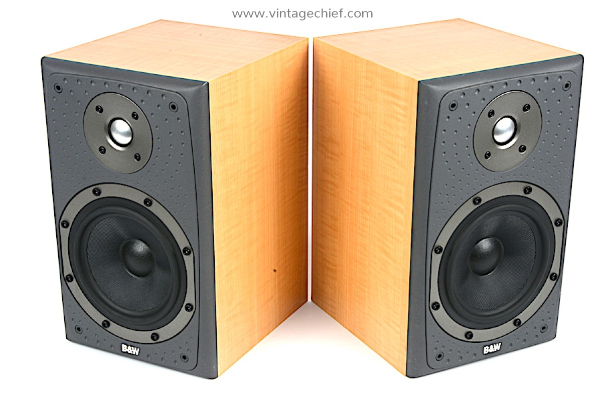 Bowers Wilkins DM303 Speakers with Speaker Grills Maple Color