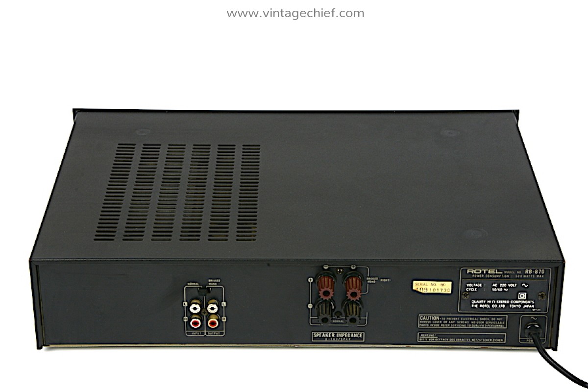 Rotel RB-870 Stereo Power Amplifier | 2 x 60 Watt | Vintage | Audio | HiFi
