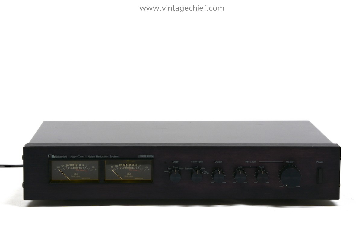Nakamichi High-Com II Noise Reduction System | VU Meters | Disk Mode