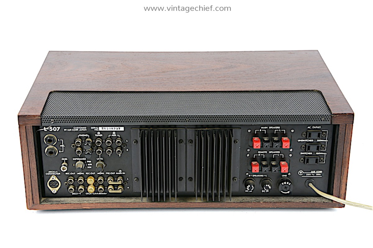 ラックス アンプ L507 AMPLIFIER 本体 Luxman L-507 Amplifier | 2 x Phono | 2 x 50 Watt | Wooden Case