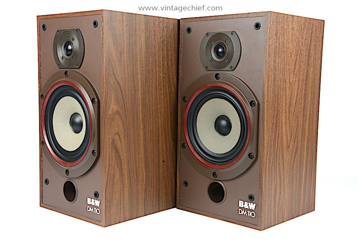 Vintage Bowers & Wilkins DM110 Speakers American Walnut