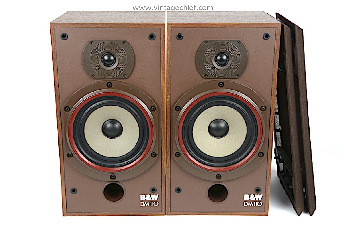 Vintage Bowers & Wilkins DM110 Speakers American Walnut