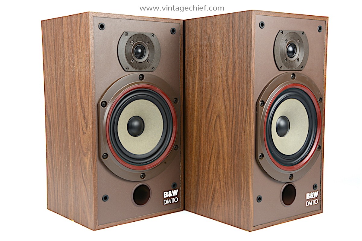 Vintage Bowers & Wilkins DM110 Speakers American Walnut