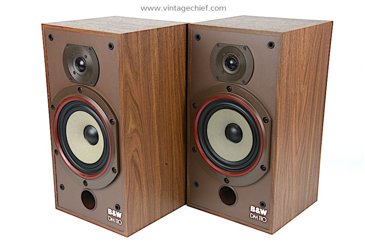 Vintage Bowers & Wilkins DM110 Speakers American Walnut