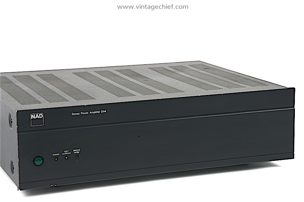 NAD 214 Stereo Power Amplifier 2 x 80 Watts Stereo 240 Watt Mono