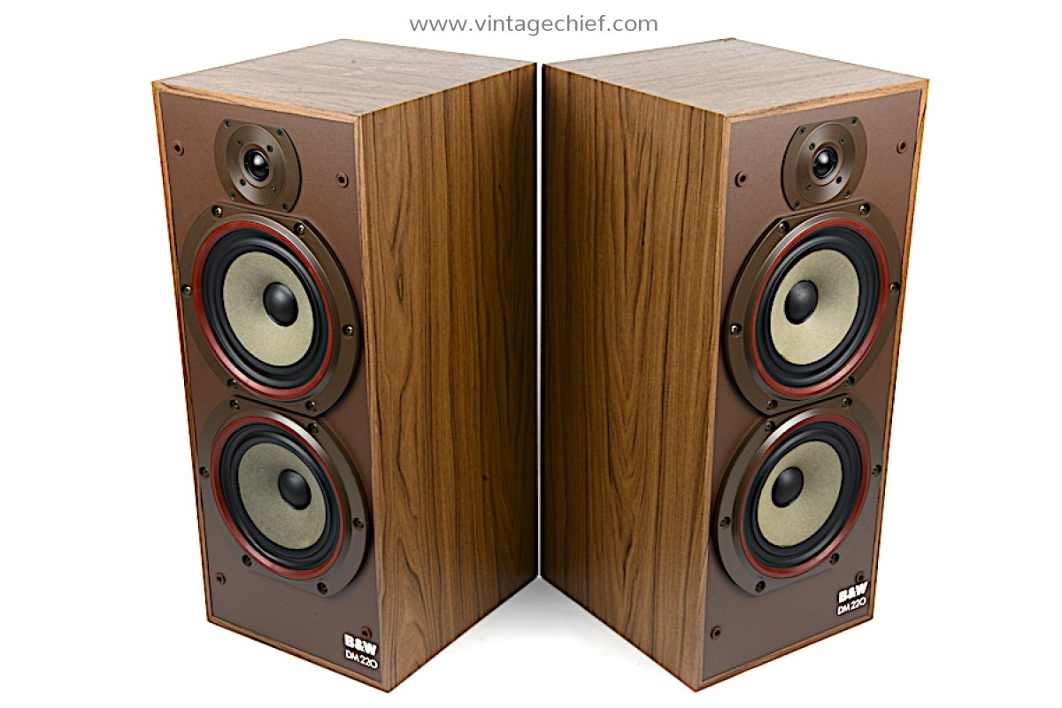 Classic Bowers & Wilkins DM220 Speakers American Walnut Matched