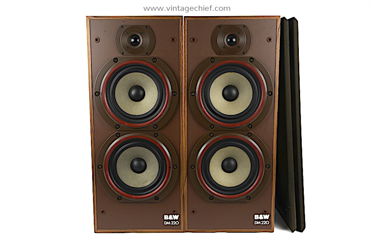 Classic Bowers & Wilkins DM220 Speakers American Walnut Matched