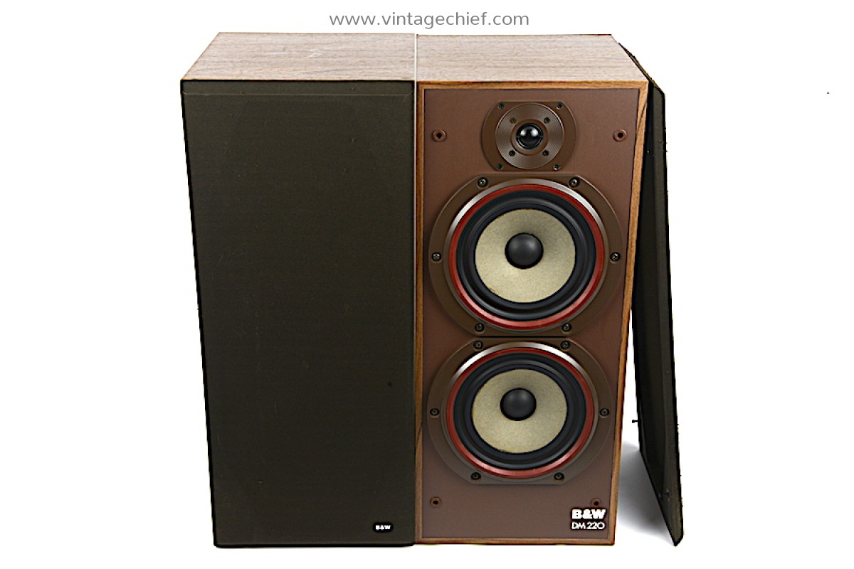 Classic Bowers & Wilkins DM220 Speakers American Walnut Matched